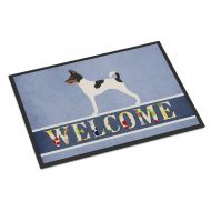 Carolines Treasures BB8306MAT American Toy Fox Terrier Welcome Indoor or Outdoor Mat 18x27, 18H X 27W, Multicolor