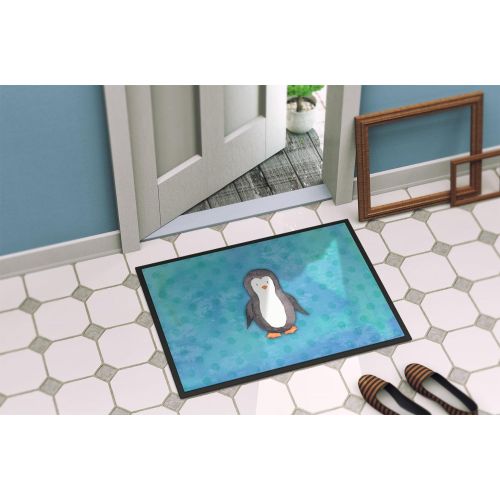  Carolines Treasures BB7376MAT Polkadot Penguin Watercolor Indoor or Outdoor Mat 18x27, 18H X 27W, Multicolor