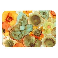 Carolines Treasures 8969JCMT Abstract Flowers Teal and Orange Kitchen or Bath Mat 24x36, 24H X 36W, multicolor