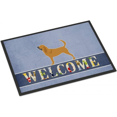  Carolines Treasures BB5488MAT Bloodhound Welcome Indoor or Outdoor Mat 18x27, 18H X 27W, Multicolor