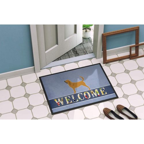  Carolines Treasures BB5488MAT Bloodhound Welcome Indoor or Outdoor Mat 18x27, 18H X 27W, Multicolor