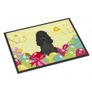 Carolines Treasures BB6071MAT Easter Eggs Poodle Black Indoor or Outdoor Mat 18x27, 18H X 27W, Multicolor