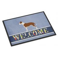 Carolines Treasures BB8325MAT Pit Bull Terrier Welcome Indoor or Outdoor Mat 18x27, 18H X 27W, Multicolor