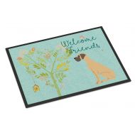 Carolines Treasures BB7588MAT Welcome Friends Fawn Great Dane Natural Ears Indoor or Outdoor Mat 18x27, 18H X 27W, Multicolor