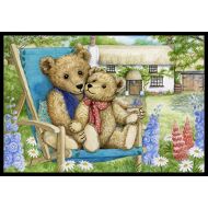 Carolines Treasures CDCO0306MAT Springtime Teddy Bears in Flowers Indoor or Outdoor Mat 18x27, 18H X 27W, Multicolor