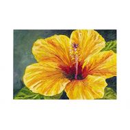 Carolines Treasures TMTR0321MAT Yellow Hibiscus by Malenda Trick Indoor or Outdoor Mat 18x27, 18H X 27W, Multicolor