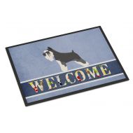 Carolines Treasures BB8298MAT Miniature Schnauzer Welcome Indoor or Outdoor Mat 18x27, 18H X 27W, Multicolor