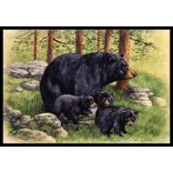 Carolines Treasures BDBA0114JMAT Black Bears by Daphne Baxter Indoor or Outdoor Mat 24x36, 24H X 36W, Multicolor