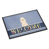 Carolines Treasures BB5651MAT Poodle White Welcome Indoor or Outdoor Mat 18x27, 18H X 27W, Multicolor