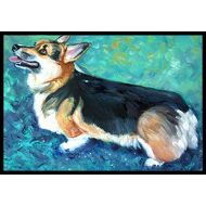 Carolines Treasures 7408MAT Corgi Pembroke Indoor or Outdoor Mat 18x27, 18H X 27W, Multicolor