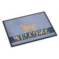 Carolines Treasures BB5501MAT Yellow Labrador Retriever Welcome Indoor or Outdoor Mat 18x27, 18H X 27W, Multicolor