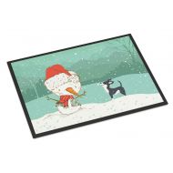 Carolines Treasures CK2080MAT Black Chihuahua Snowman Christmas Indoor or Outdoor Mat 18x27, 18H X 27W, Multicolor