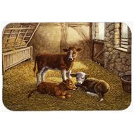 Carolines Treasures BDBA0179CMT Cows Calves in the Barn Kitchen or Bath Mat 20x30, 20H x 30W, multicolor