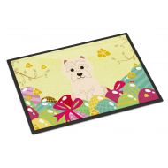 Carolines Treasures BB6042JMAT Easter Eggs Westie Indoor or Outdoor Mat 24x36, 24H X 36W, Multicolor