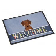 Carolines Treasures BB5711MAT Dachshund Red Brown Welcome Indoor or Outdoor Mat 18x27, 18H X 27W, Multicolor