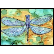 Carolines Treasures 8967JMAT Abstract Dragonfly Indoor or Outdoor Mat 24x36, 24H X 36W, Multicolor