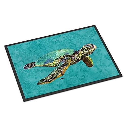  Carolines Treasures 8659JMAT Turtle Indoor or Outdoor Mat 24x36 Doormat, 24H X 36W, Multicolor
