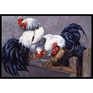 Carolines Treasures BDBA0208JMAT Roosters Roosting Indoor or Outdoor Mat 24x36, 24H X 36W, Multicolor