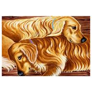 Carolines Treasures AMB1387MAT Zeus and Chloie The Golden Retrievers Indoor or Outdoor Mat 18x27, 18H X 27W, Multicolor