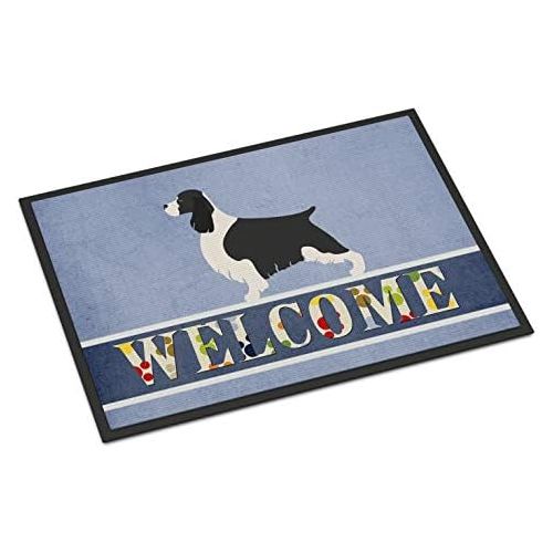  Carolines Treasures BB8273MAT English Springer Spaniel Welcome Indoor or Outdoor Mat 18x27, 18H X 27W, Multicolor