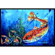 Carolines Treasures MW1214JMAT Scattered Red Fish Indoor or Outdoor Mat 24x36, 24H X 36W, Multicolor