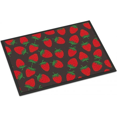  Carolines Treasures BB5137MAT Strawberries on Gray Indoor or Outdoor Mat 18x27, 18H X 27W, Multicolor