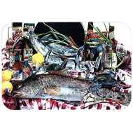 Carolines Treasures 1001JCMT Fish and Beers from New Orleans Kitchen or Bath Mat 24x36, 24H X 36W, multicolor