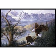 Carolines Treasures BDBA0153MAT Eagles by Daphne Baxter Indoor or Outdoor Mat 18x27, 18H X 27W, Multicolor