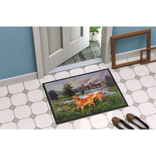  Carolines Treasures HEH0098MAT Golden Retrievers Indoor or Outdoor Mat 18x27, 18H X 27W, Multicolor