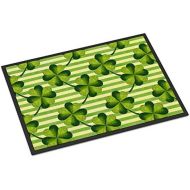 Carolines Treasures BB7557MAT Watercolor Shamrock Stripes Indoor or Outdoor Mat 18x27, 18H X 27W, Multicolor