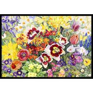 Carolines Treasures SASE0954JMAT Spring Floral by Anne Searle Indoor or Outdoor Mat 24x36, 24H X 36W, Multicolor