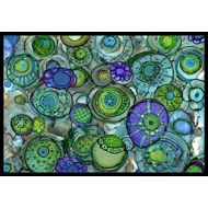 Carolines Treasures 8962JMAT Abstract in Blues and Greens Indoor or Outdoor Mat 24x36, 24H X 36W, Multicolor