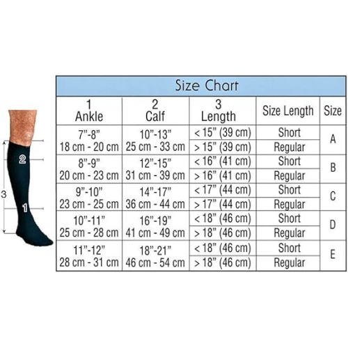  Health Support Microfiber Dress Knee Sock - Men’s Socks for Poor Leg Circulation - 20-30 mmHg - 1 Pair