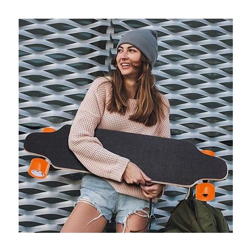  Caroma Electric Skateboard with Remote, 350W Brushless Motor, 20 Mph Top Speed & 15 Miles Range, Electric Longboard for Adults ＆Teens Beginners