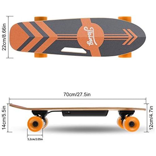  CAROMA Electric Skateboards for Adults,70cm Electric Longboard Skateboard with Wireless Remote,7 Layers Maple,8-10 km Range,29.4V 2000mAh Battery,12.4 MPH Top Speed,350W Brushless