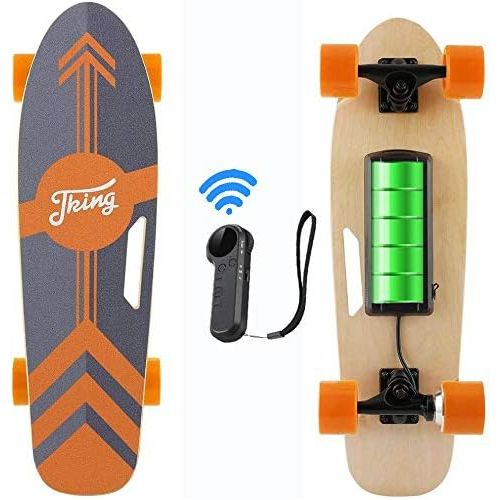  CAROMA Electric Skateboards for Adults,70cm Electric Longboard Skateboard with Wireless Remote,7 Layers Maple,8-10 km Range,29.4V 2000mAh Battery,12.4 MPH Top Speed,350W Brushless