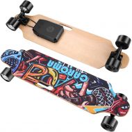 Caroma 37 Electric Skateboard with Wireless Remote Control,700W Dual Motor Electric Longboard,E-Longboard with 3 Speed Adjustment,Portable E-Skateboard for Adults Kids,10-12 Miles