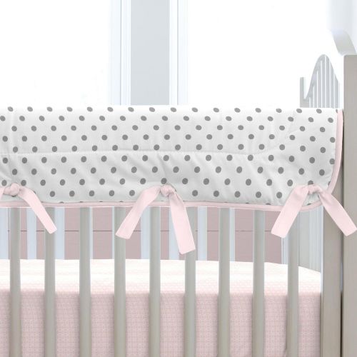  Carousel Designs Pink and Gray Traditions Crib Rail Cover