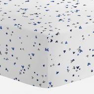 Carousel Designs Disney Baby Navy and Blue Mickey Confetti Crib Sheet - Organic 100% Cotton Fitted Crib Sheet -...