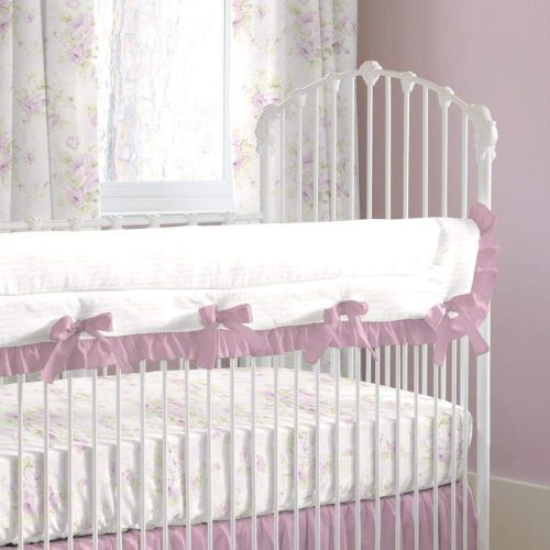  Carousel Designs Lavender Shabby Floral Crib Rail Cover