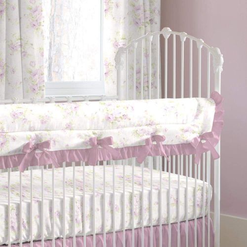  Carousel Designs Lavender Shabby Floral Crib Rail Cover