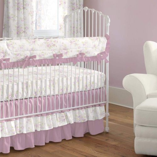  Carousel Designs Lavender Shabby Floral Crib Rail Cover