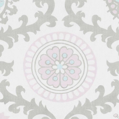  Carousel Designs Pink and Gray Rosa Crib Rail Cover