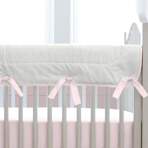  Carousel Designs Pink and Gray Rosa Crib Rail Cover