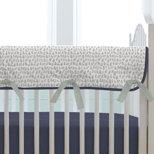  Carousel Designs Navy and Gray Woodland Crib Rail Cover