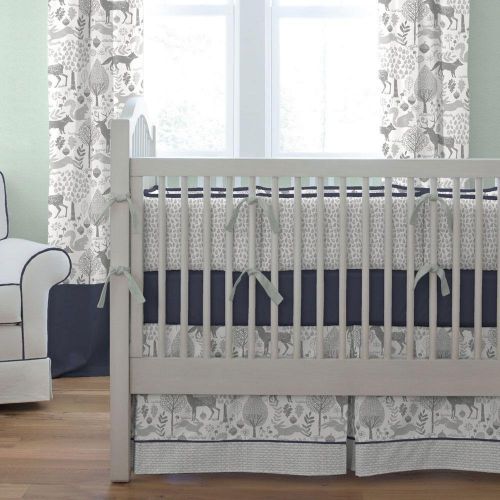  Carousel Designs Navy and Gray Woodland Crib Rail Cover