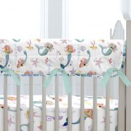 Carousel Designs Watercolor Mermaids Crib Rail Cover