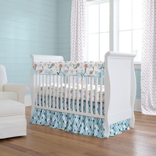  Carousel Designs Watercolor Mermaids Crib Rail Cover