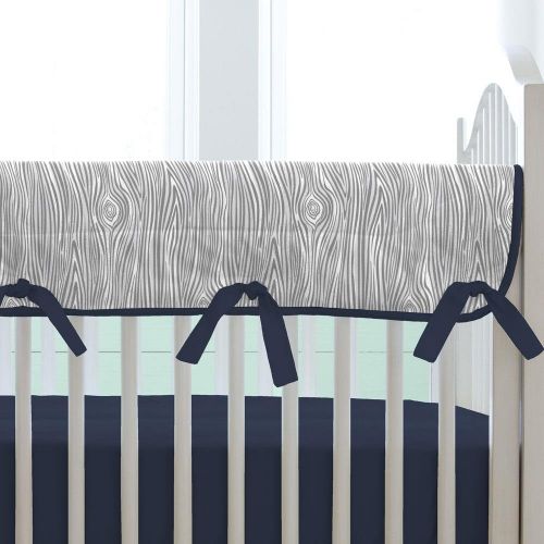  Carousel Designs Navy and Mint Woodlands Crib Rail Cover