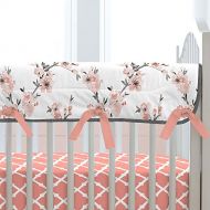 Carousel Designs Light Coral Cherry Blossom Crib Rail Cover